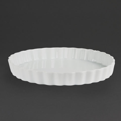 Olympia Whiteware Flan Dishes 265mm (Pack of 6)