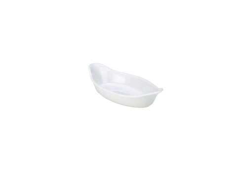 Genware B23A-W Royal Oval Eared Dish 25cm White - Pack of 4