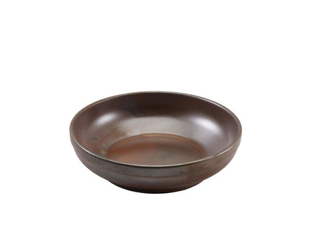 Genware CB-PRC20 Terra Porcelain Rustic Copper Coupe Bowl 20cm - Pack of 6