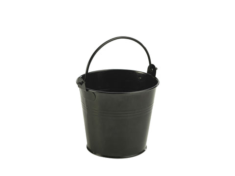 Genware GSB10BK Galvanised Steel Serving Bucket 10cm Dia Black - Pack ...