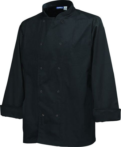 Genware NJ19-M Basic Stud Jacket (Long Sleeve) Black M Size