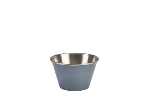 Genware RAMST6G 6oz Stainless Steel Ramekin Grey - Pack of 24