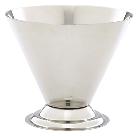 Genware SUNC10 Stainless Steel Conical Sundae Cup - Pack of 12