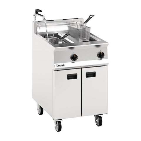 Lincat Opus 800 Twin Tank Twin Basket Free Standing Propane Gas Filtration Fryer OG8111/OP