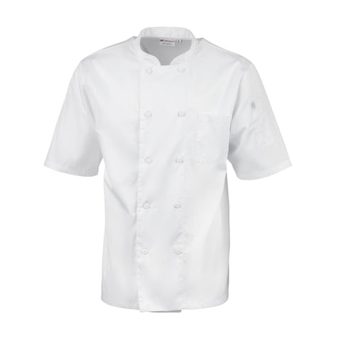 Chefs Works Montreal Cool Vent Unisex Short Sleeve Chefs Jacket White 2XL