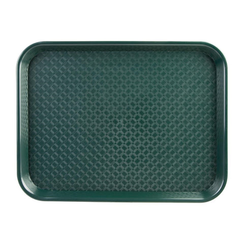 Olympia Kristallon Large Polypropylene Fast Food Tray Green 450mm