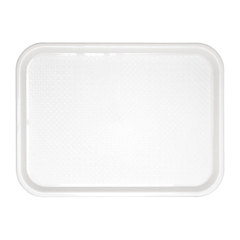 Olympia Kristallon Polypropylene Fast Food Tray White Large 450mm