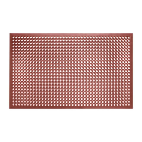 Jantex Rubber Grease Resistant Anti Fatigue Mat Red 1500 x 900mm