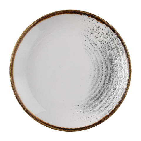 Churchill Studio Prints Homespun Accents Jasper Evolve Coupe Plate Grey 165mm (Pack of 12)