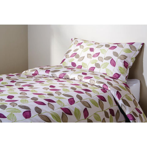 Mitre Essentials Florence Leaf Duvet Cover Damson