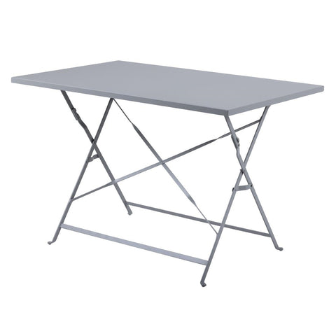 Bolero Pavement Style Folding Table Grey 1100mm x 700mm