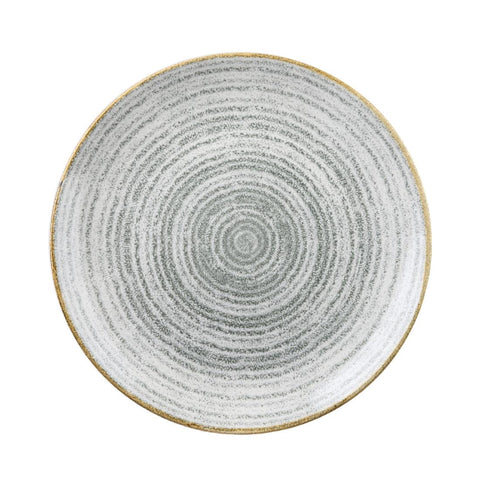 Churchill Studio Prints Homespun Stone Grey Coupe Plate 288mm (Pack of 12)