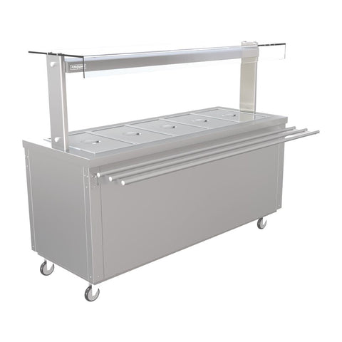 Parry Flexi-Serve Ambient Cupboard with Chilled Well and LED Illuminated Gantry FS-AW5PACK